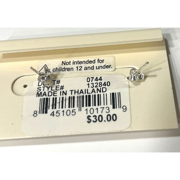 Sterling Silver Open Heart Stud Earrings By Unwritten - Picture 7 of 8